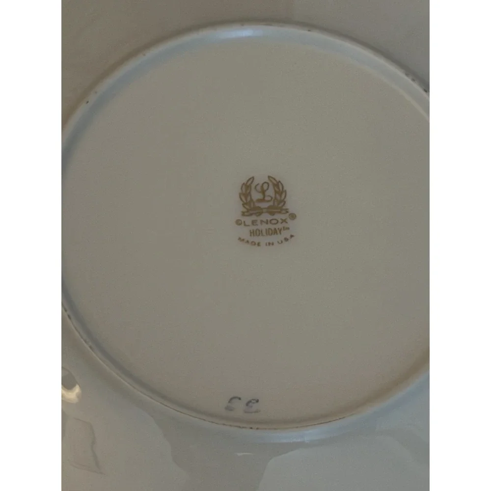Vintage Lenox Holiday Bread and Butter Plates 6.5